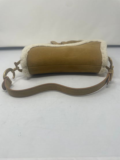 Christian Dior Shearling Saddle Bag