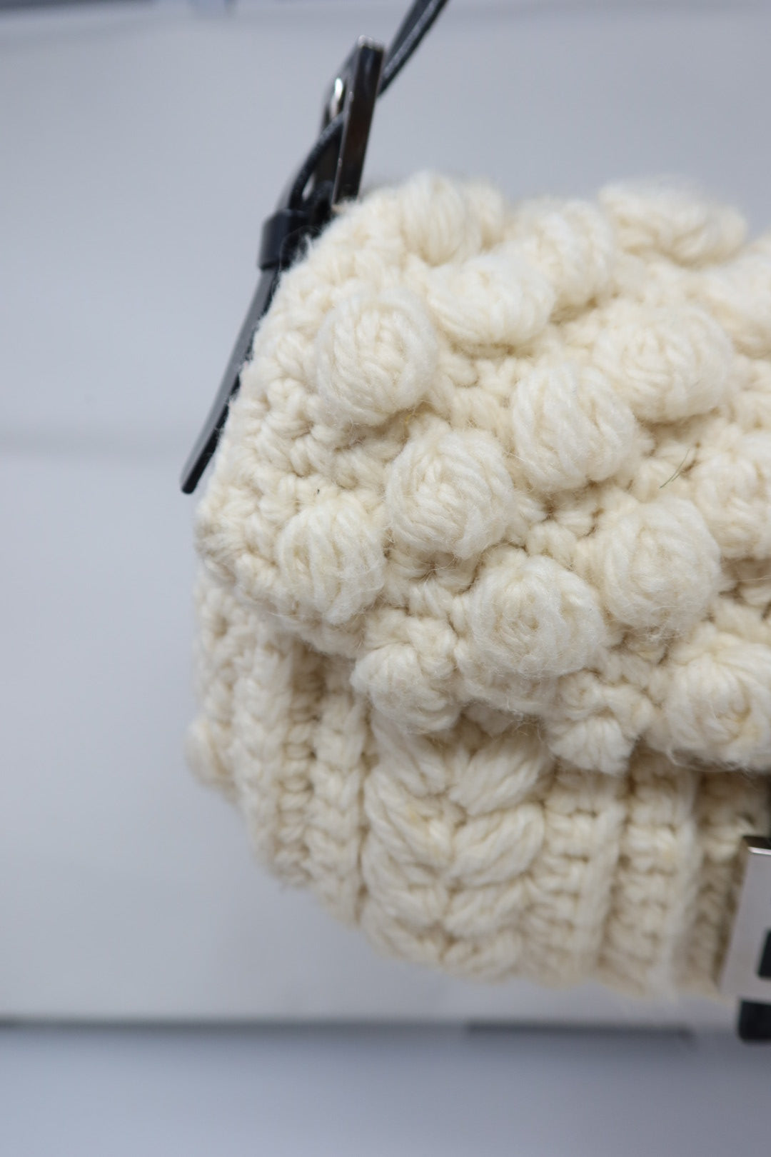 Fendi White Knit Baguette (comes with original duster)
