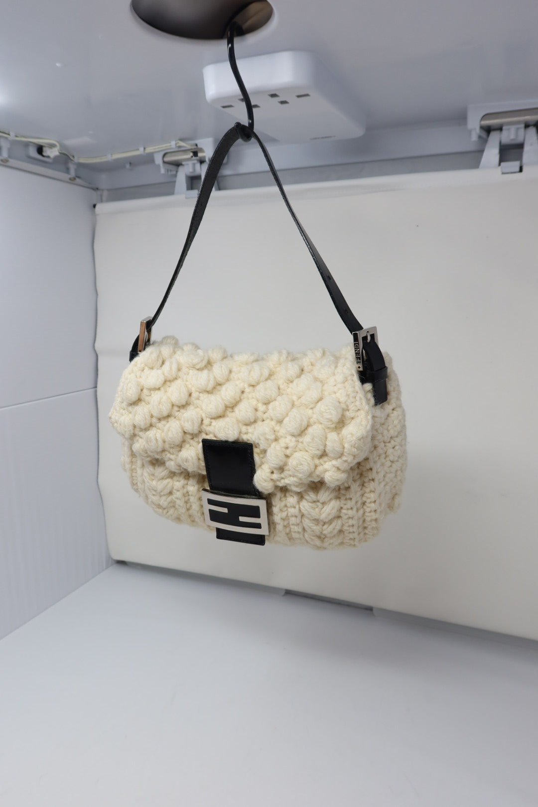 Fendi White Knit Baguette (comes with original duster)
