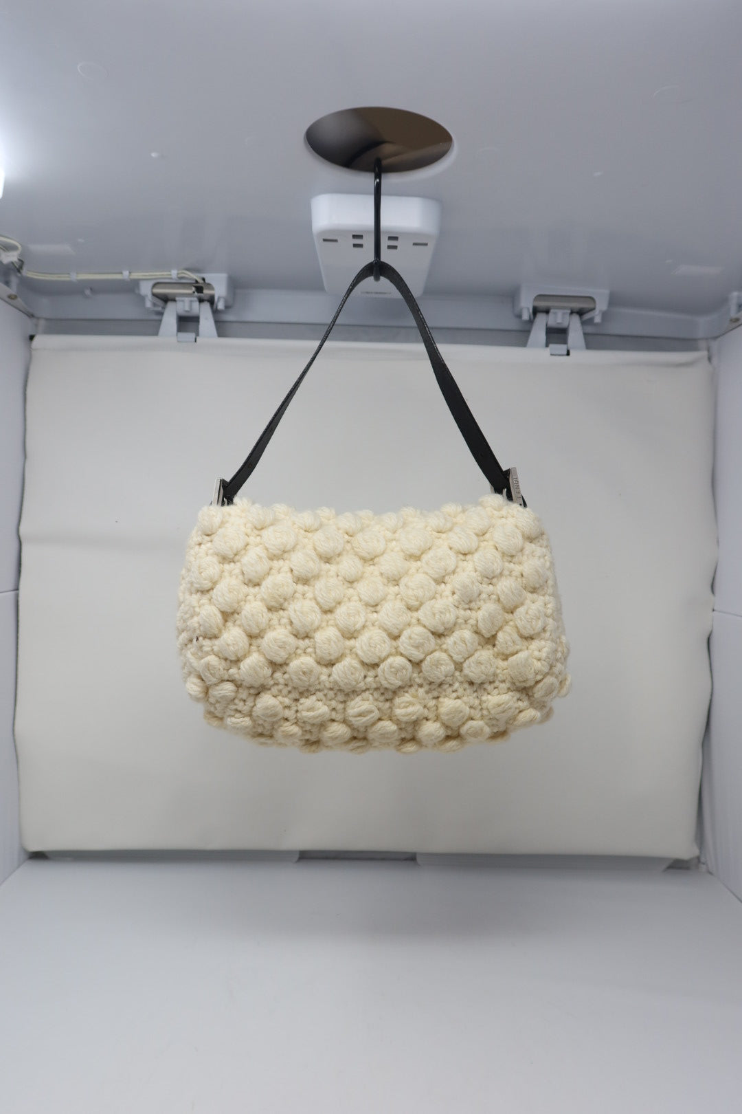 Fendi White Knit Baguette (comes with original duster)