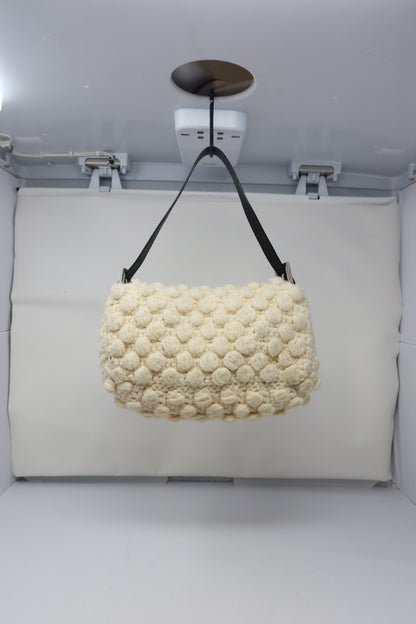 Fendi White Knit Baguette (comes with original duster)
