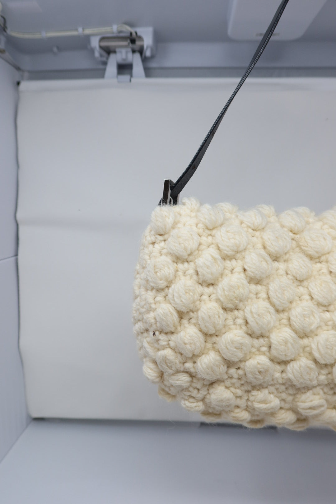 Fendi White Knit Baguette (comes with original duster)