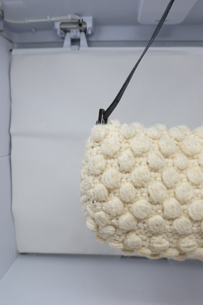 Fendi White Knit Baguette (comes with original duster)
