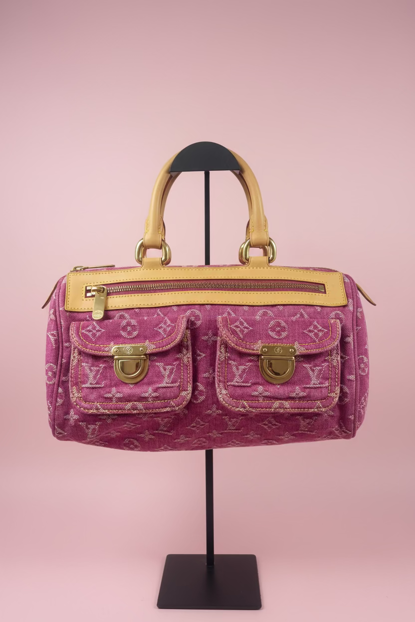 Louis Vuitton Pink Denim Speedy