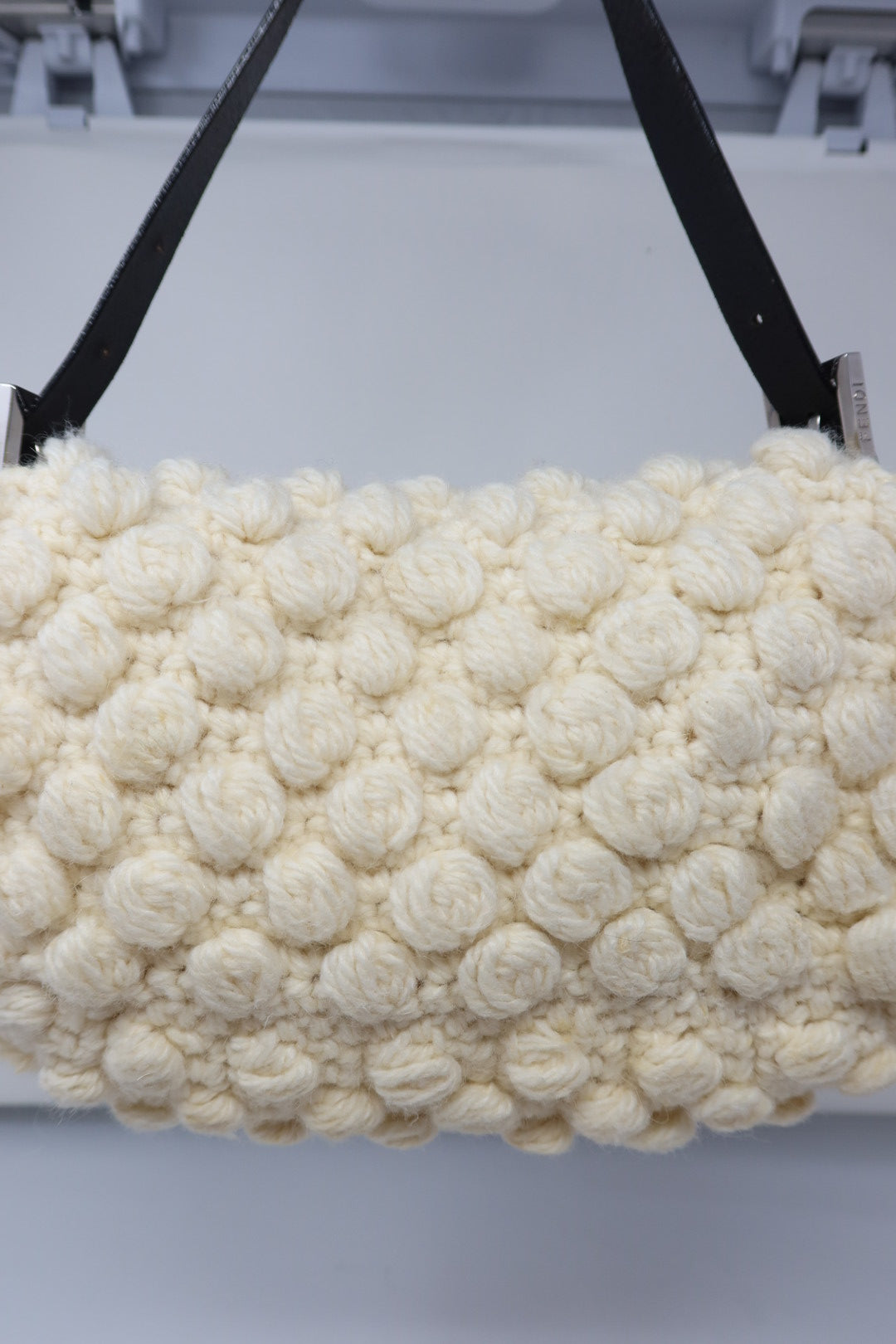 Fendi White Knit Baguette (comes with original duster)