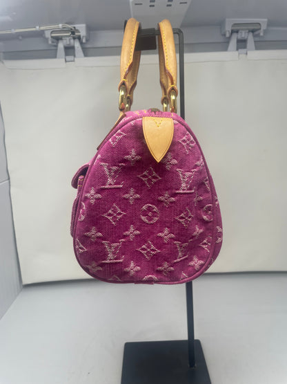 Louis Vuitton Pink Denim Speedy