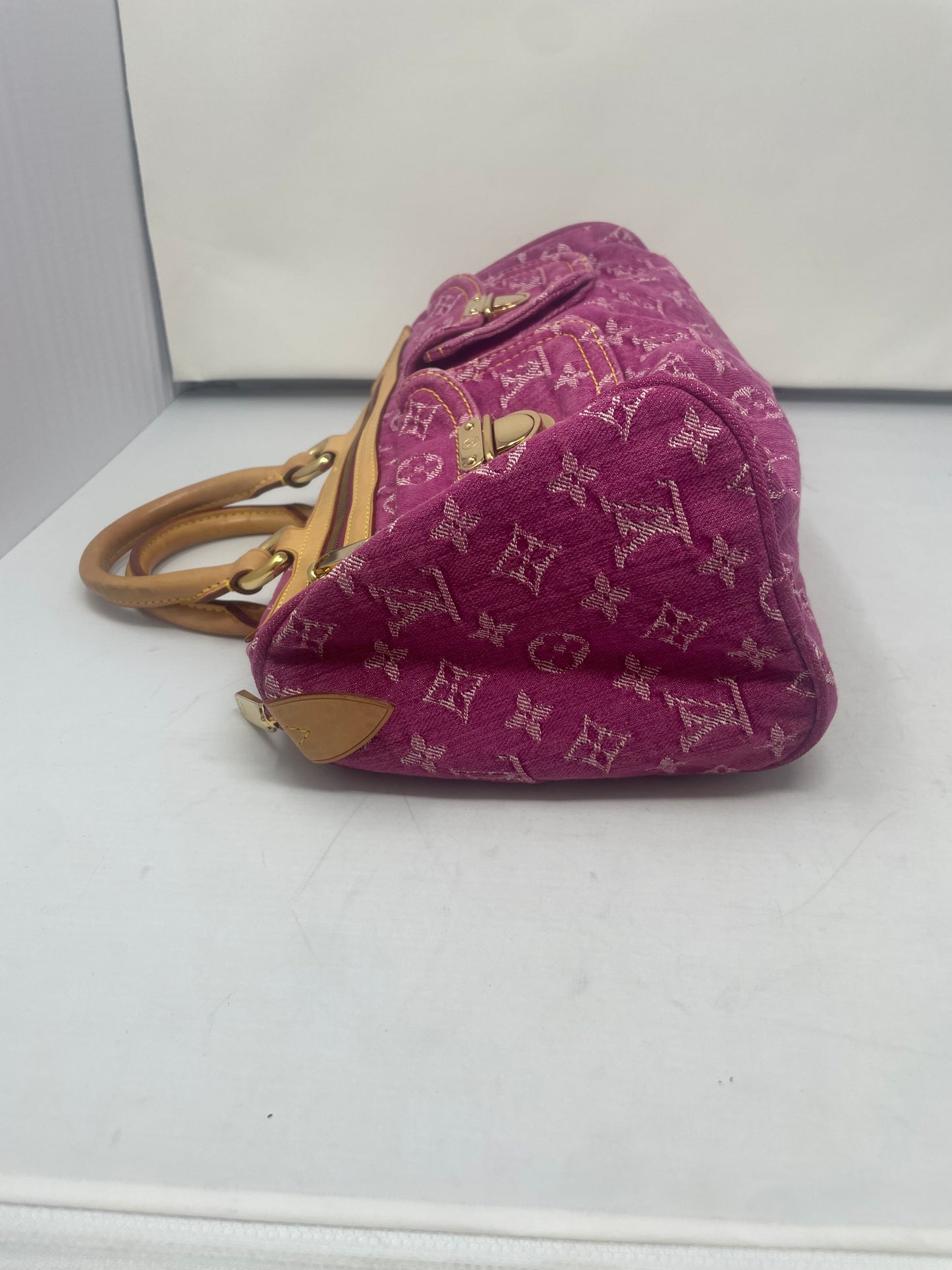 Louis Vuitton Pink Denim Speedy