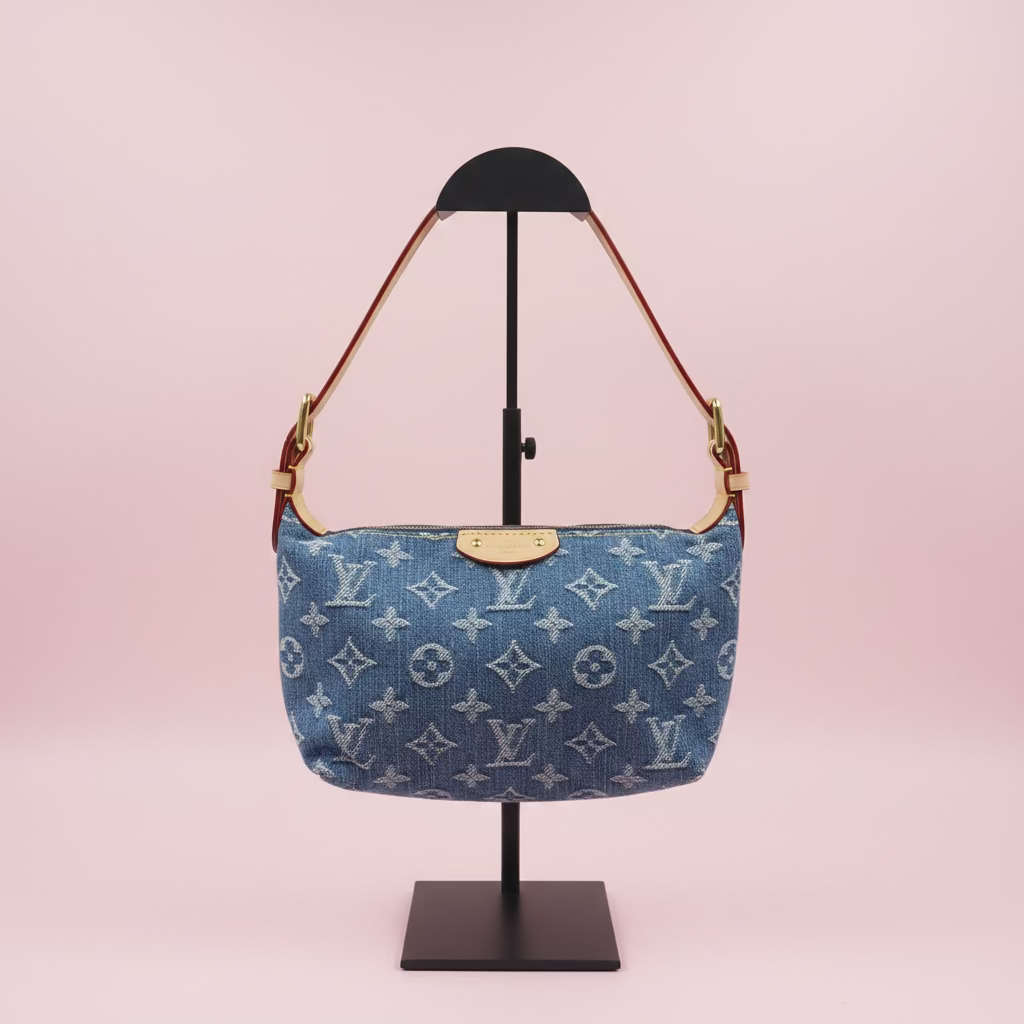 Louis Vuitton Blue Denim Pochette Hills