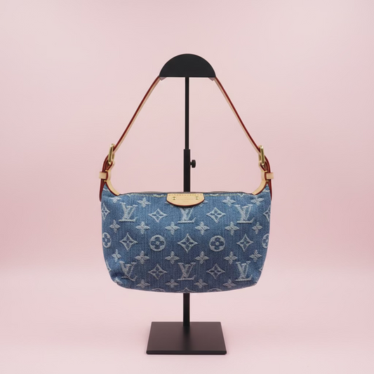 Louis Vuitton Blue Denim Pochette Hills