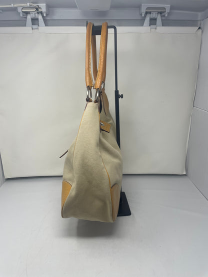 Prada Canapa Orange Cinghiale-Trimmed Buckle Moon Hobo Bag
