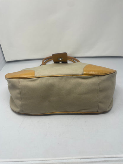 Prada Canapa Orange Cinghiale-Trimmed Buckle Moon Hobo Bag