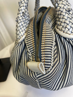 Fendi Denim Striped Mini Spy Bag