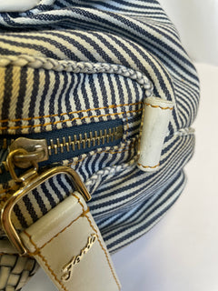 Fendi Denim Striped Mini Spy Bag
