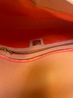 Fendi Baguette Light Pink Textured Leather