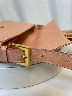 Fendi Baguette Light Pink Textured Leather