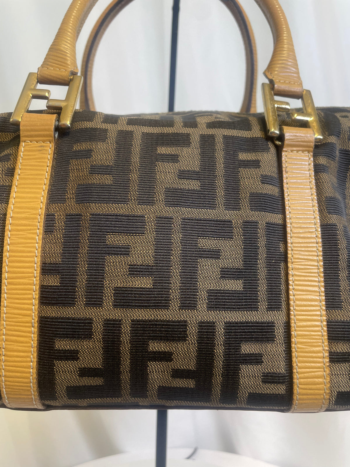 Fendi Zucca Print Boston Bag