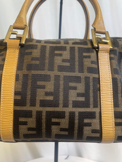 Fendi Zucca Print Boston Bag