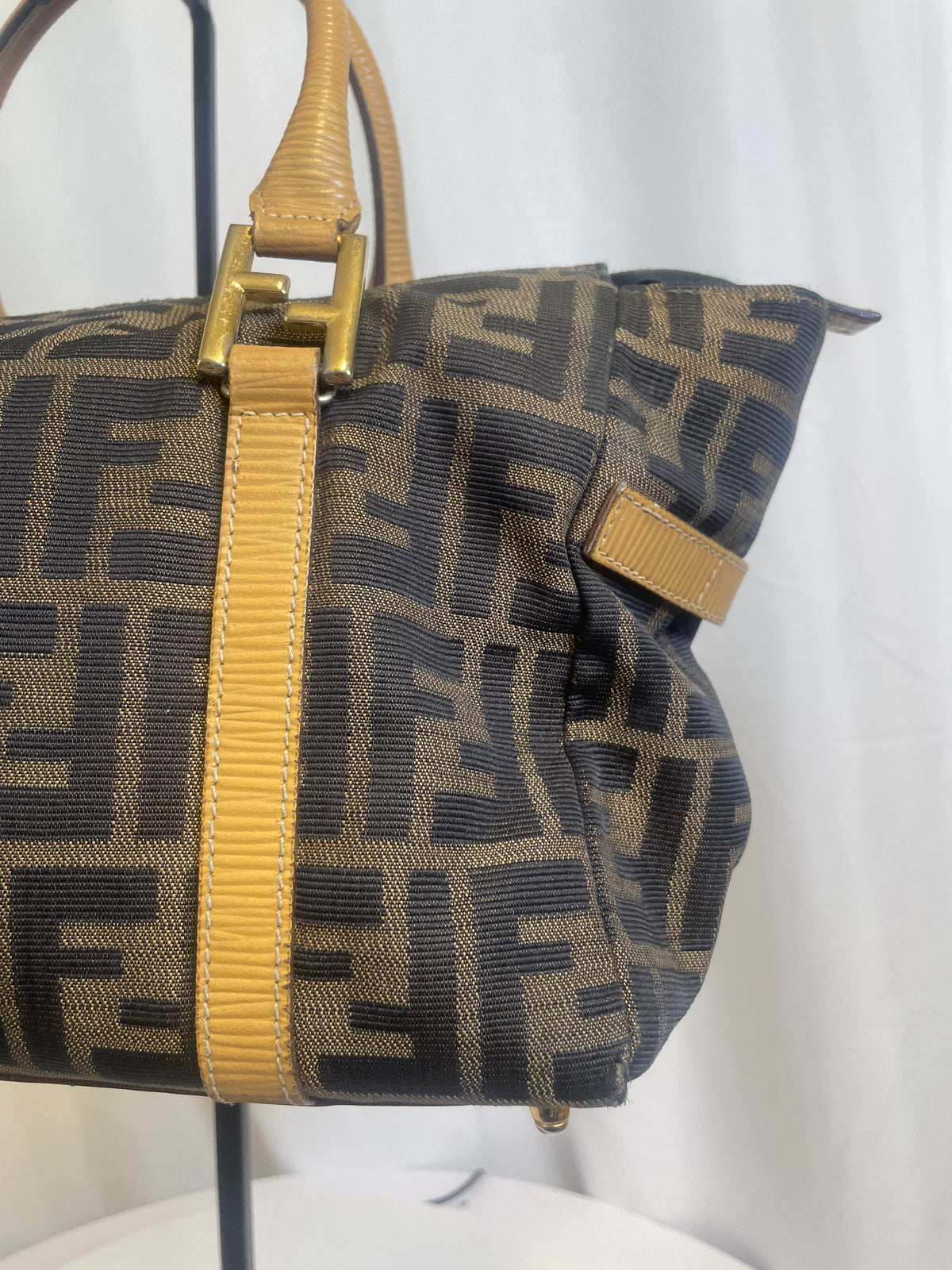 Fendi Zucca Print Boston Bag