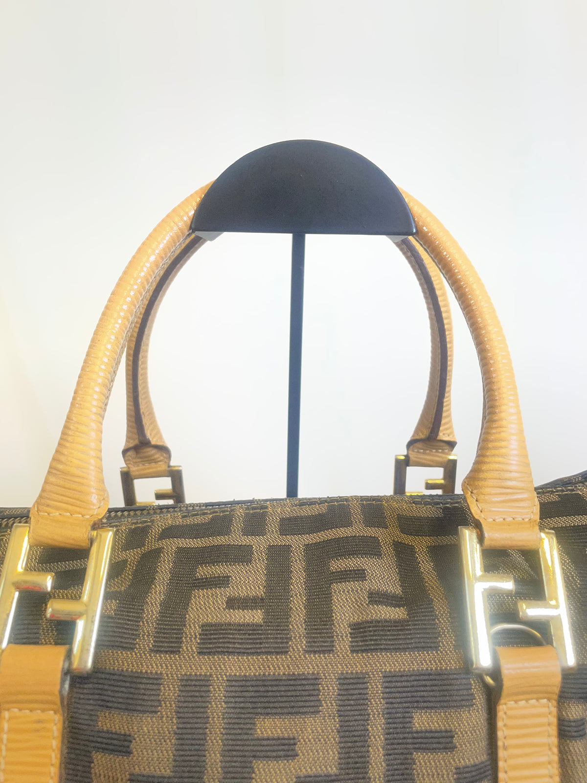 Fendi Zucca Print Boston Bag