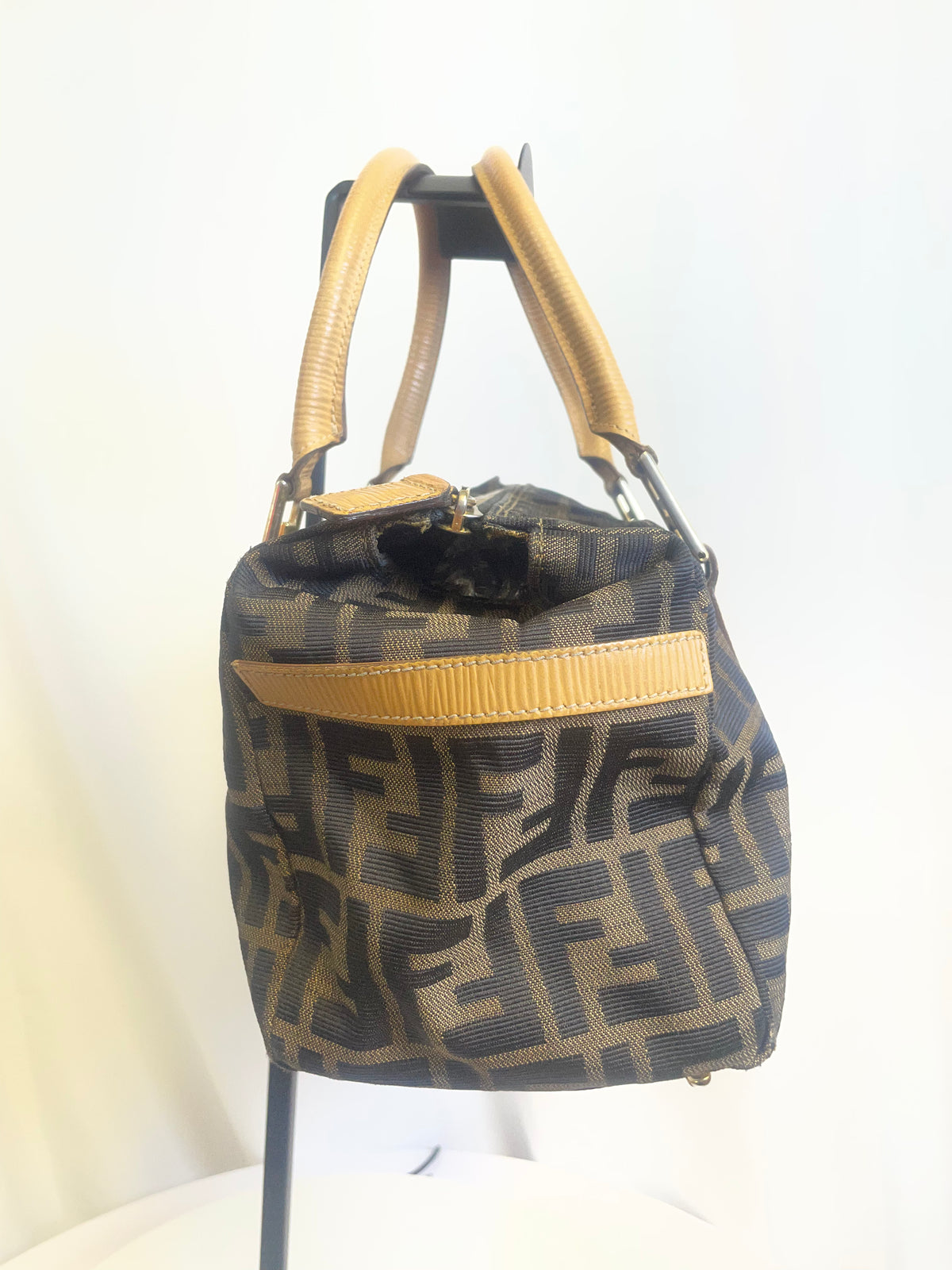 Fendi Zucca Print Boston Bag