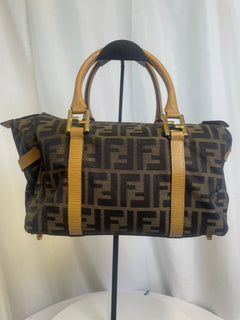 Fendi Zucca Print Boston Bag