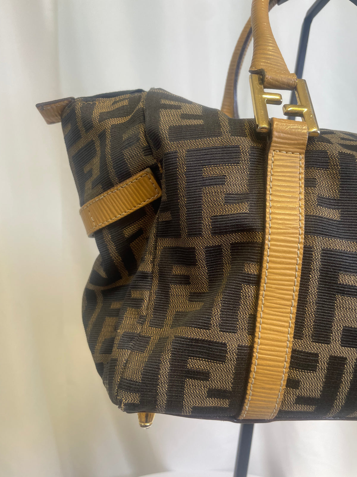 Fendi Zucca Print Boston Bag