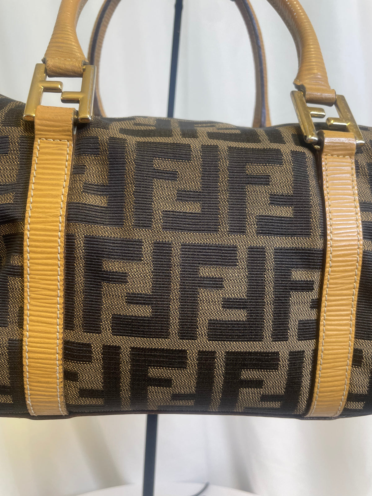 Fendi Zucca Print Boston Bag
