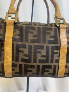 Fendi Zucca Print Boston Bag