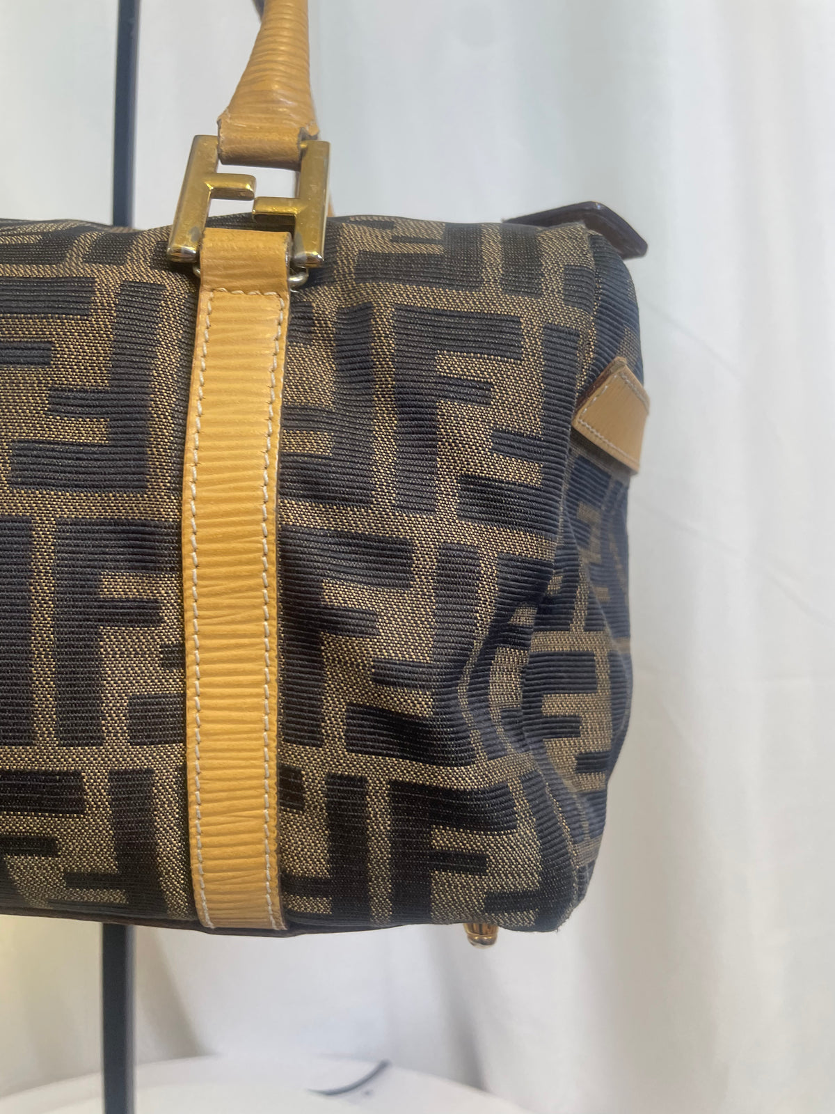 Fendi Zucca Print Boston Bag