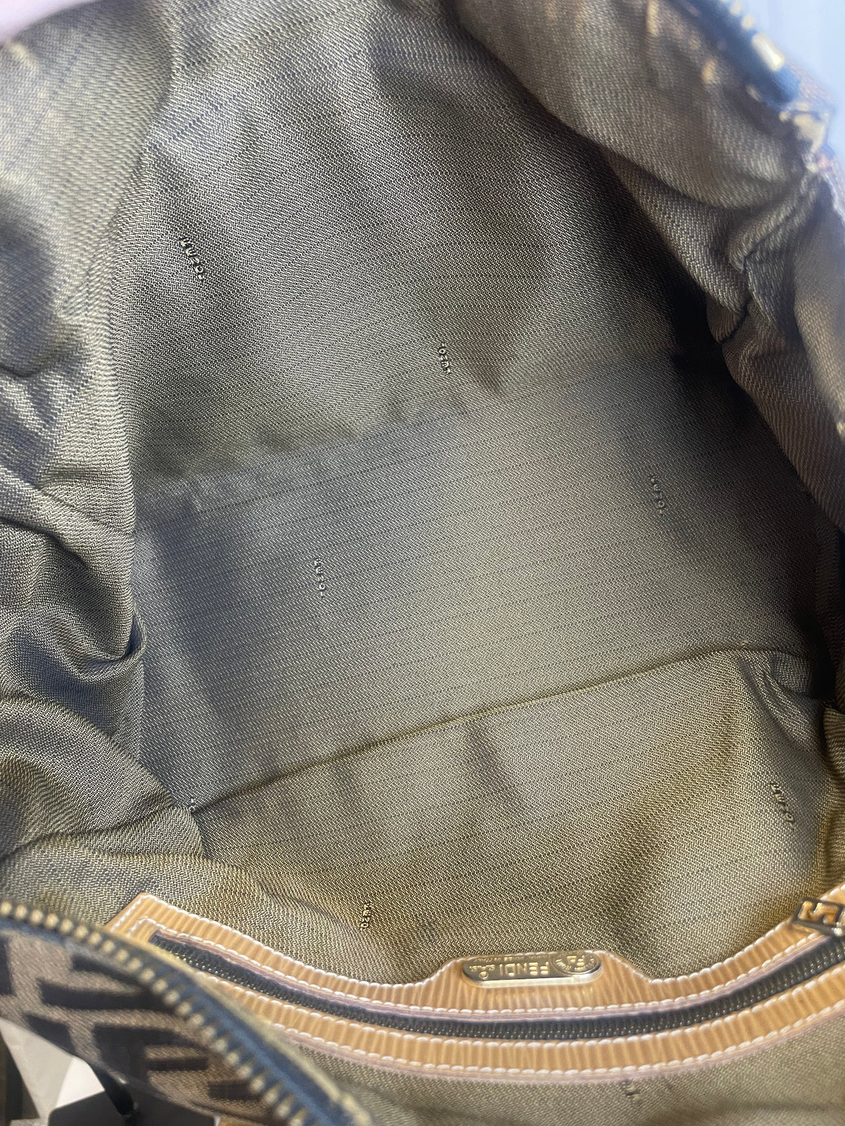 Fendi Zucca Print Boston Bag
