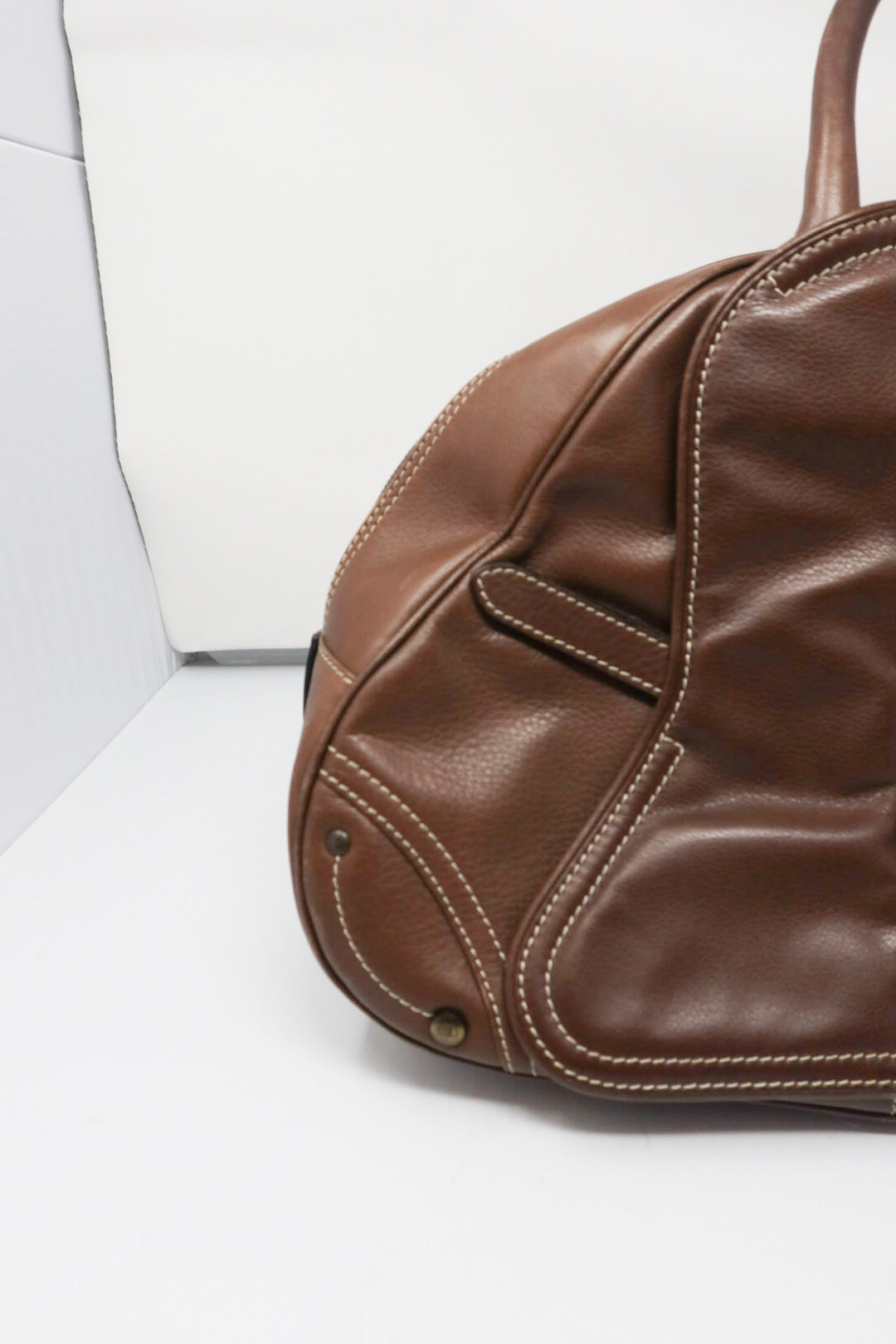 Dior Double Saddle Bowler Brown Leather Bag