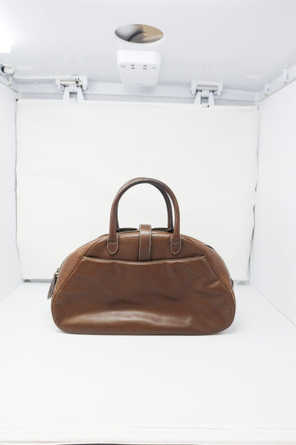 Dior Double Saddle Bowler Brown Leather Bag