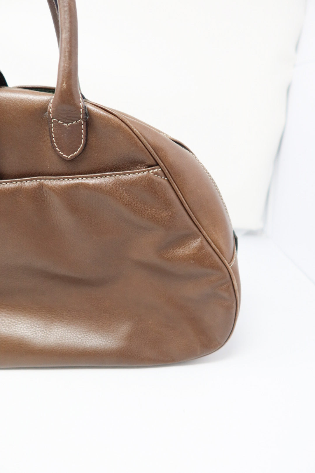 Dior Double Saddle Bowler Brown Leather Bag