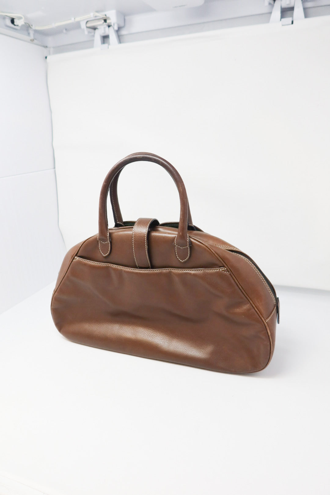 Dior Double Saddle Bowler Brown Leather Bag