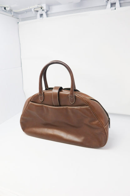 Dior Double Saddle Bowler Brown Leather Bag