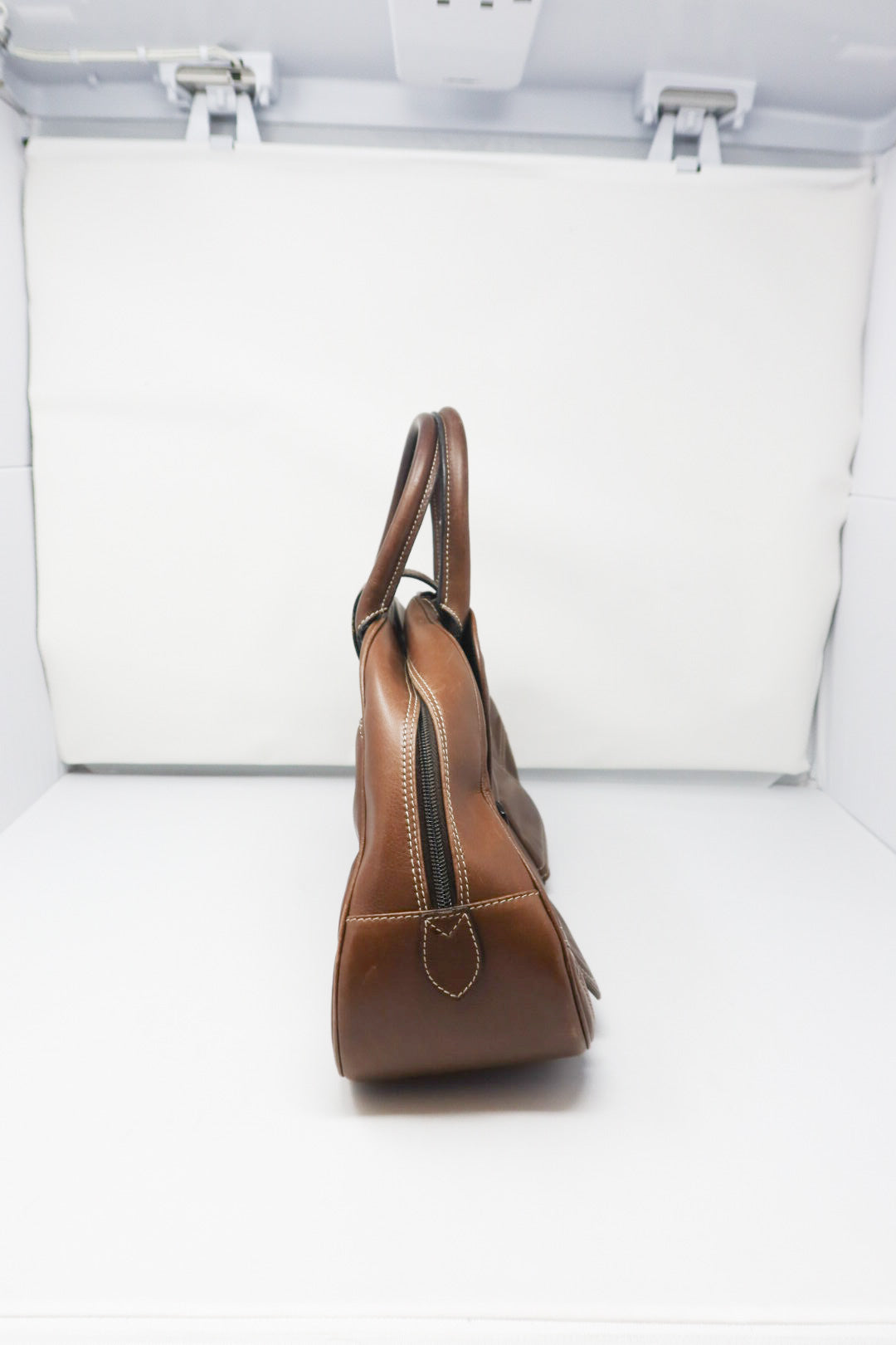 Dior Double Saddle Bowler Brown Leather Bag