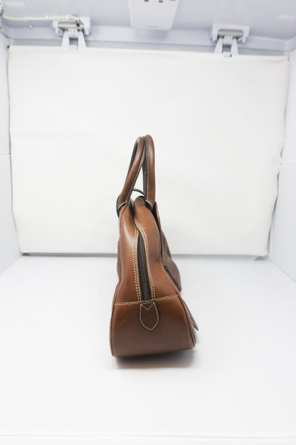 Dior Double Saddle Bowler Brown Leather Bag