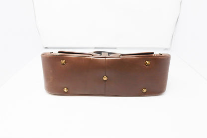 Dior Double Saddle Bowler Brown Leather Bag