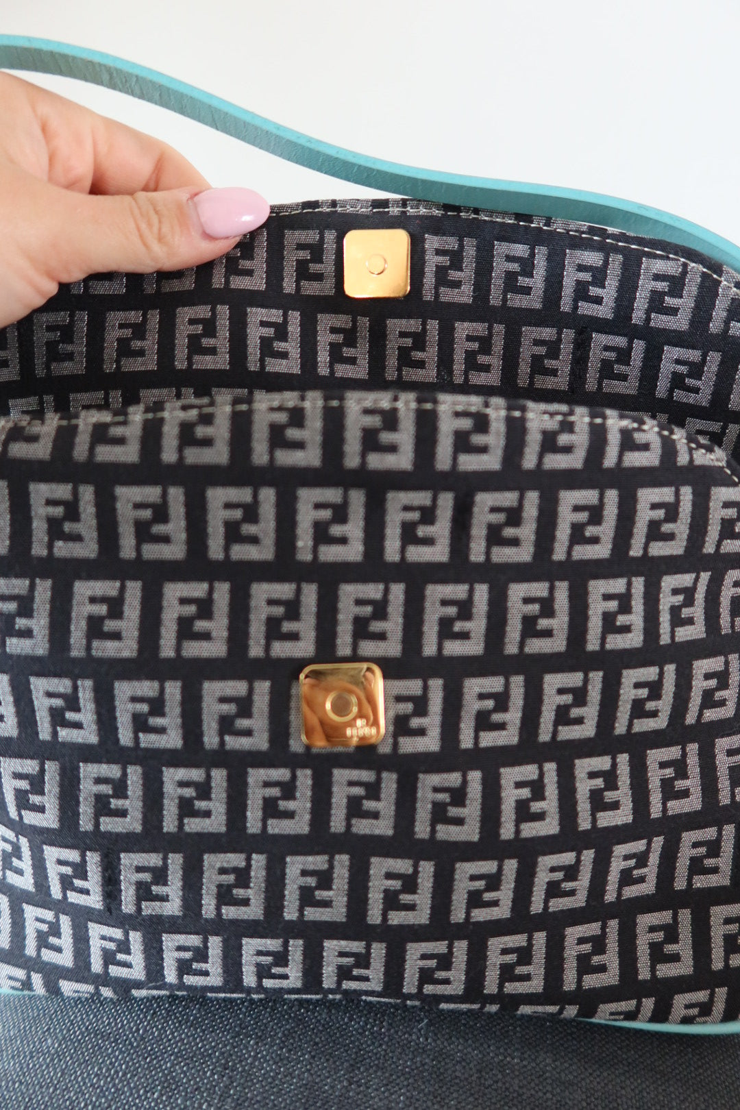 Black Fendi zucchino bag