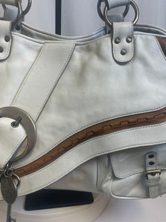 Dior White Gaucho Leather Bag