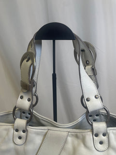Dior White Gaucho Leather Bag