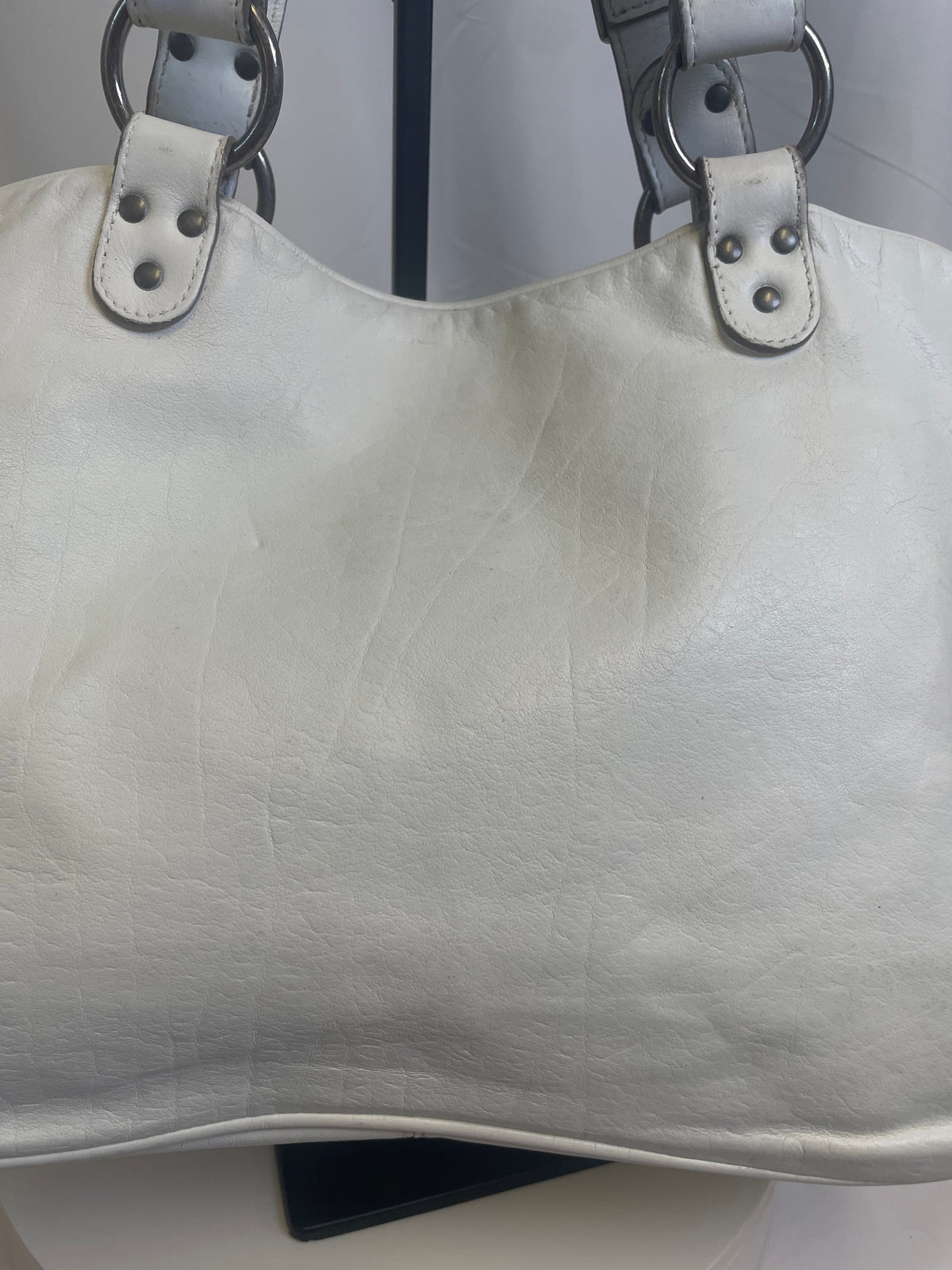 Dior White Gaucho Leather Bag