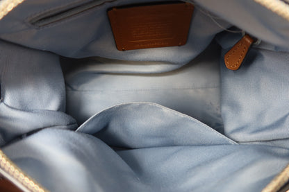 Coach Monogram Denim Leather 2Way Bag