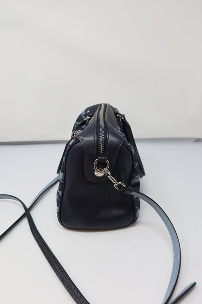 Coach Monogram Denim Leather 2Way Bag