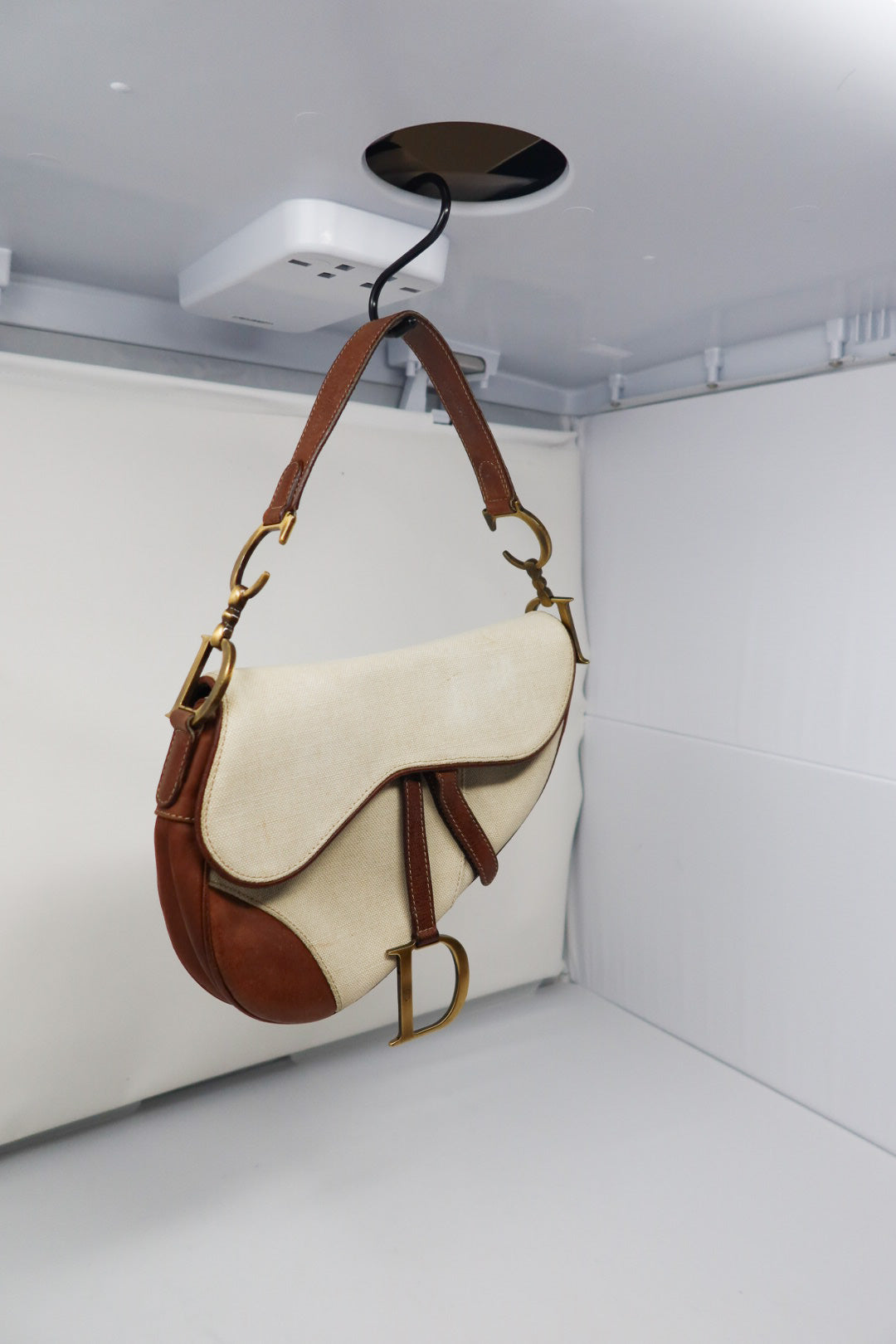 Dior Saddle Leather Trimmed Canvas