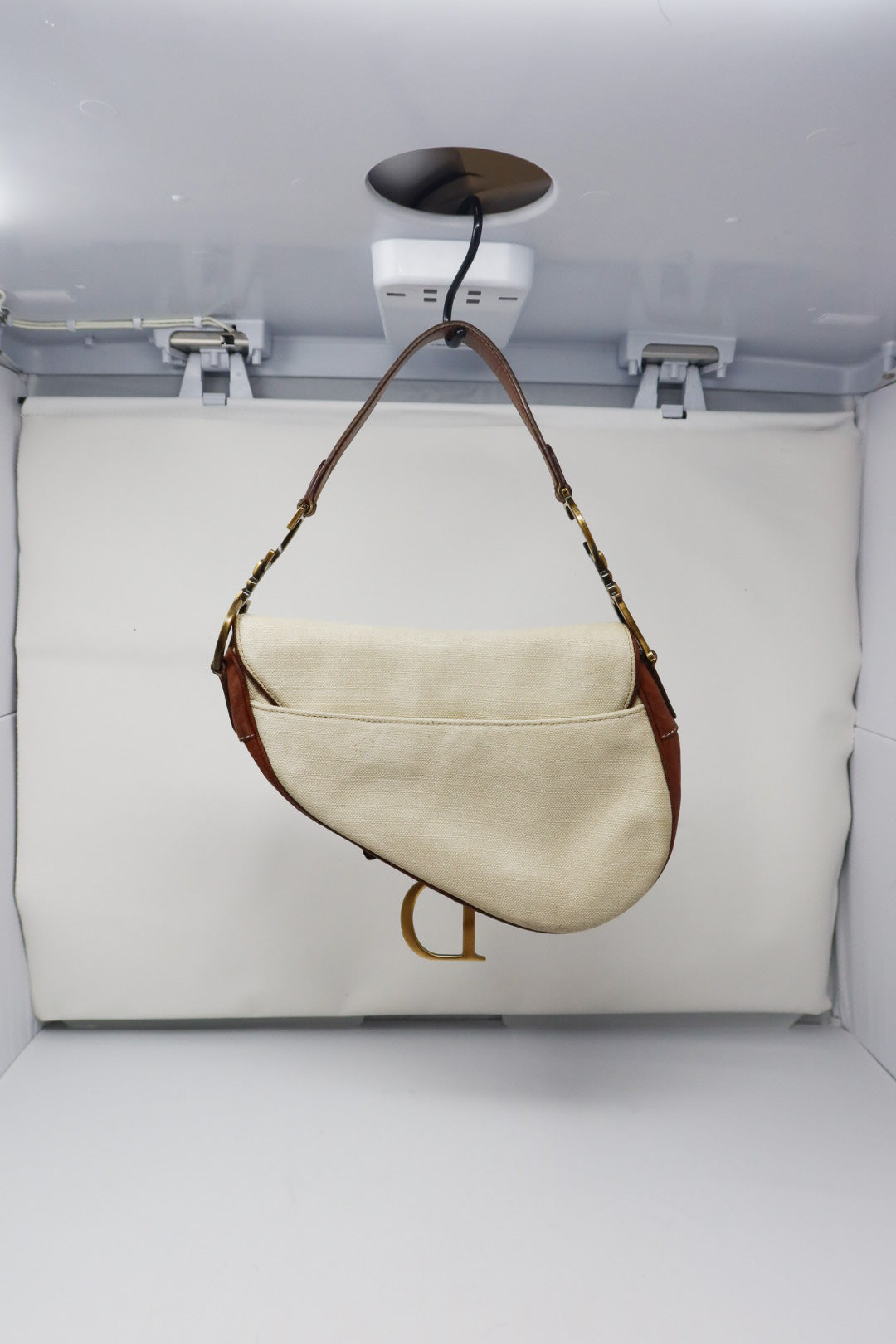 Dior Saddle Leather Trimmed Canvas