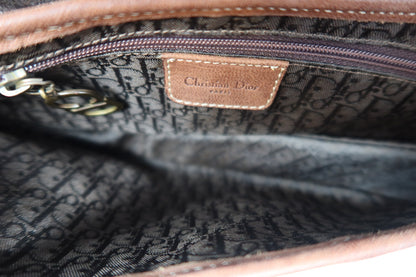 Dior Saddle Leather Trimmed Canvas