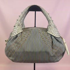 Fendi Denim Striped Mini Spy Bag