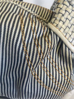 Fendi Denim Striped Mini Spy Bag