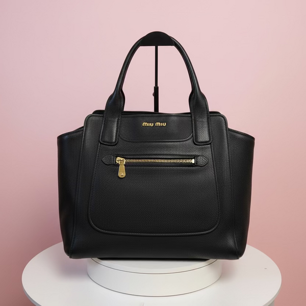 Miu Miu Vitello Phoenix Leather Tote